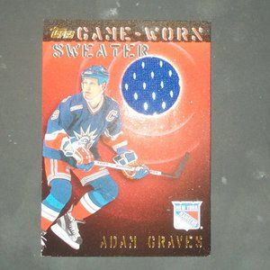 2000 Topps Hockey Adam Graves Game Worn Jersey Sweater New York Rangers MSG